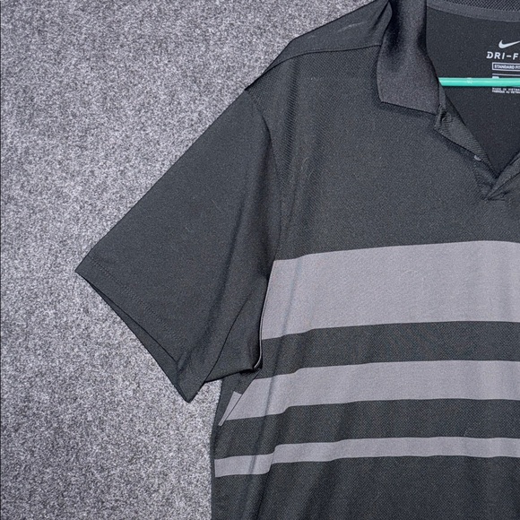 Nike Men's Black and Gray Polo Shirt XL - Picture 4 of 8